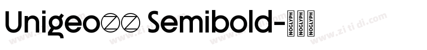 Unigeo64 Semibold字体转换